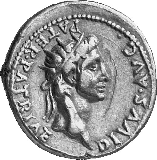 RIC I (second edition) Gaius/Caligula 15 Gaius reverse, Head of Augustus, radiate, right