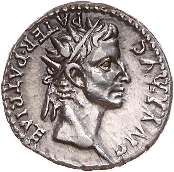 RIC I (second edition) Gaius/Caligula 16 Gaius reverse, Head of Augustus, radiate, right