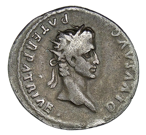 RIC I (second edition) Gaius/Caligula 16 Gaius reverse — Head of Augustus, radiate, right