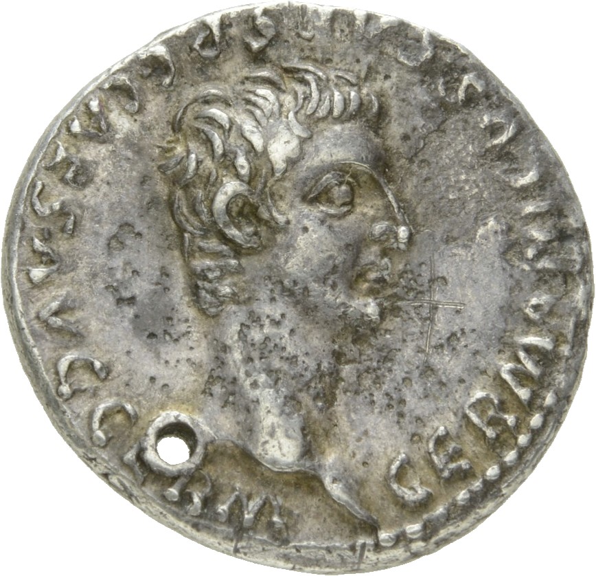 RIC I (second edition) Gaius/Caligula 18 Gaius reverse, Head of Germanicus, bare, right