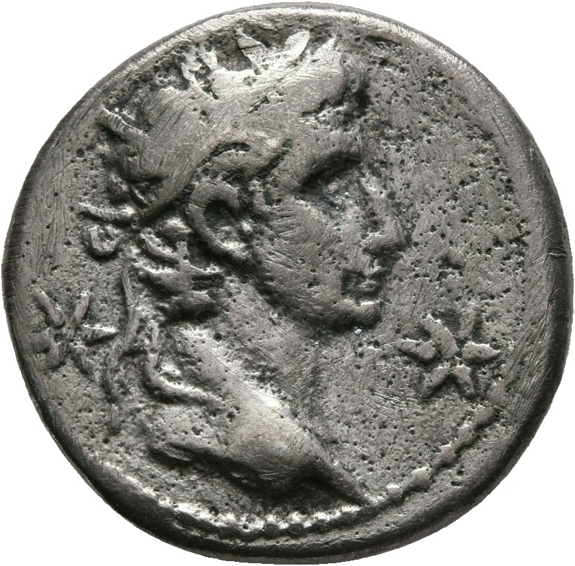 RIC I (second edition) Gaius/Caligula 2 Gaius reverse, Head of Augustus, radiate, right; in field, left and right, a star