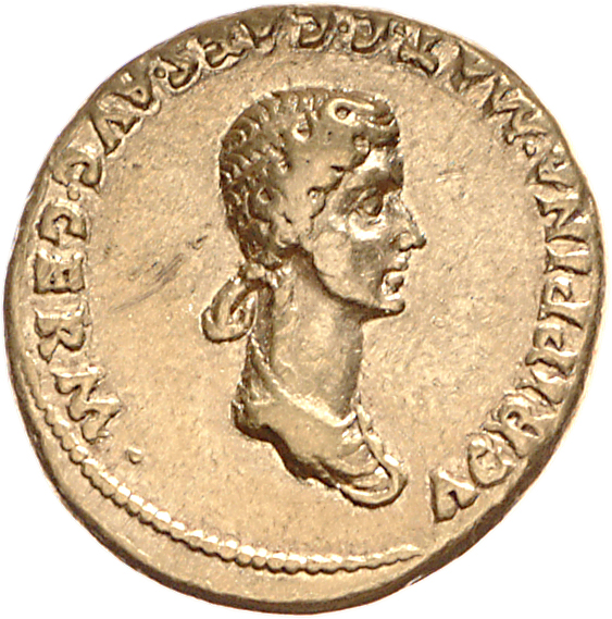 RIC I (second edition) Gaius/Caligula 21 Gaius reverse, Bust of Agrippina, draped, right; her hair is waved from brow down...