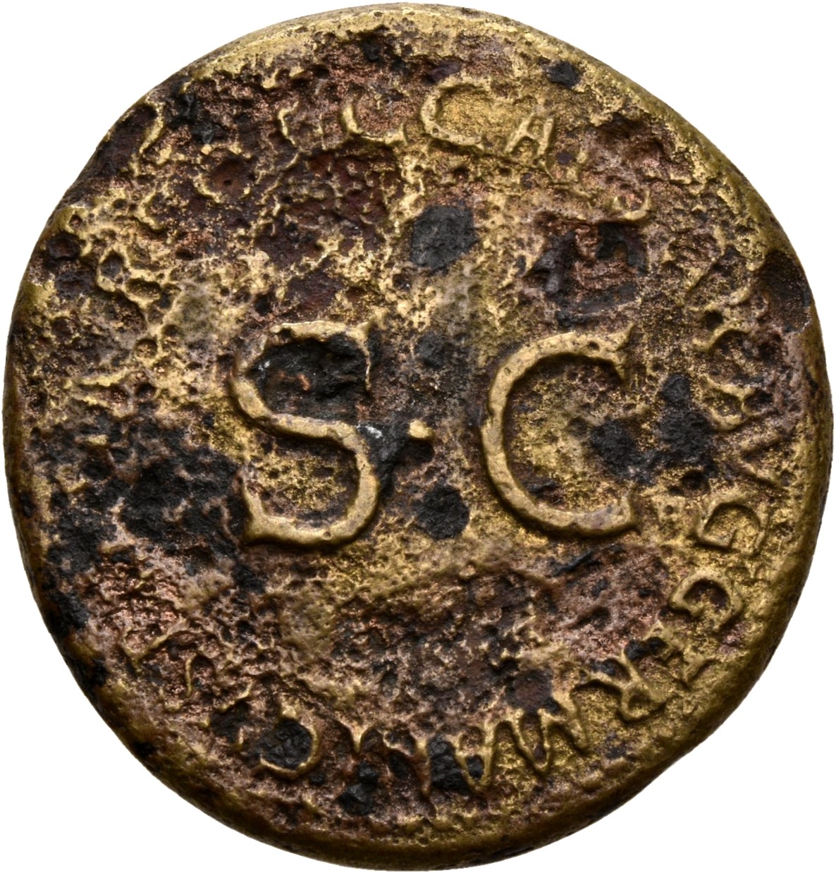 RIC I (second edition) Gaius/Caligula 34 Gaius reverse — Legend surrounding S C