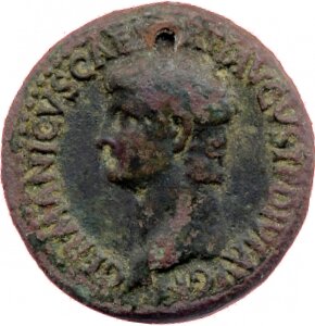 RIC I (second edition) Gaius/Caligula 35 Gaius obverse — Head of Germanicus, bare, left