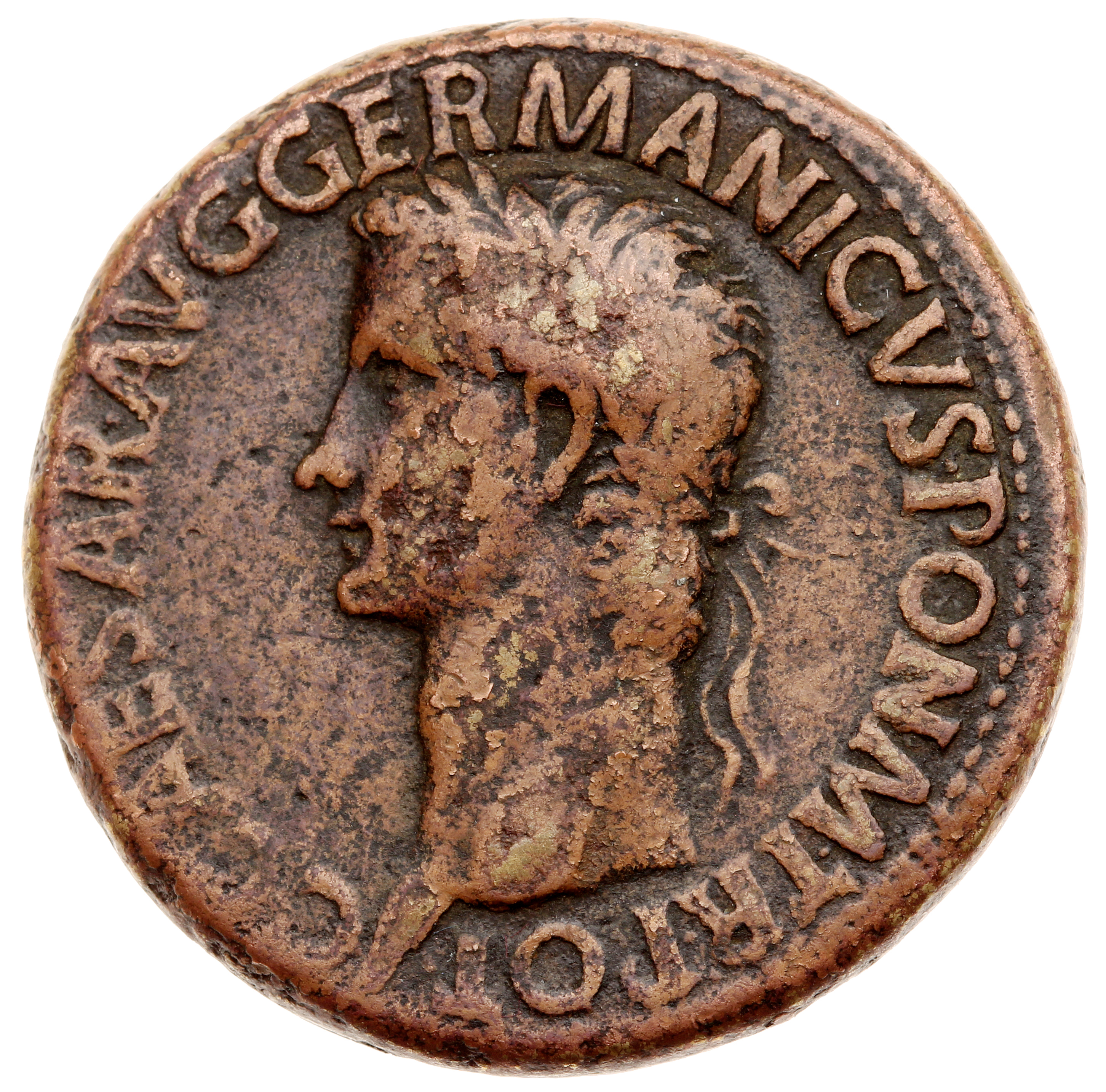 RIC I (second edition) Gaius/Caligula 37 Gaius obverse — Head of Caligula, laureate, left