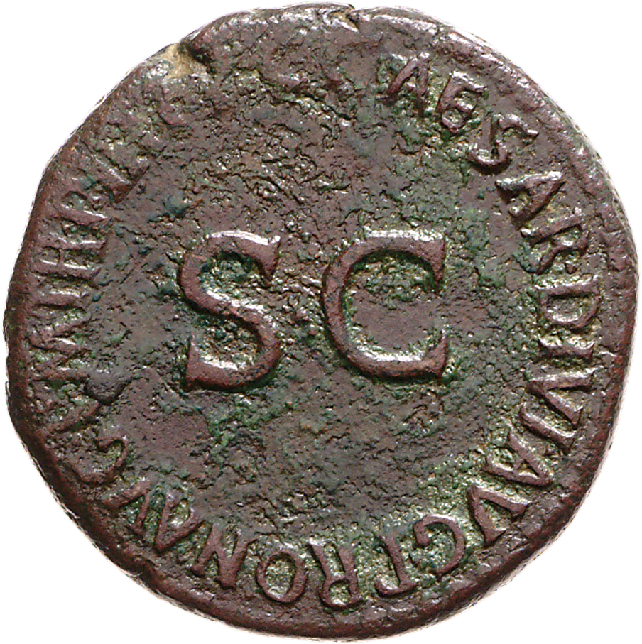 RIC I (second edition) Gaius/Caligula 42 Gaius reverse, Legend surrounding S C