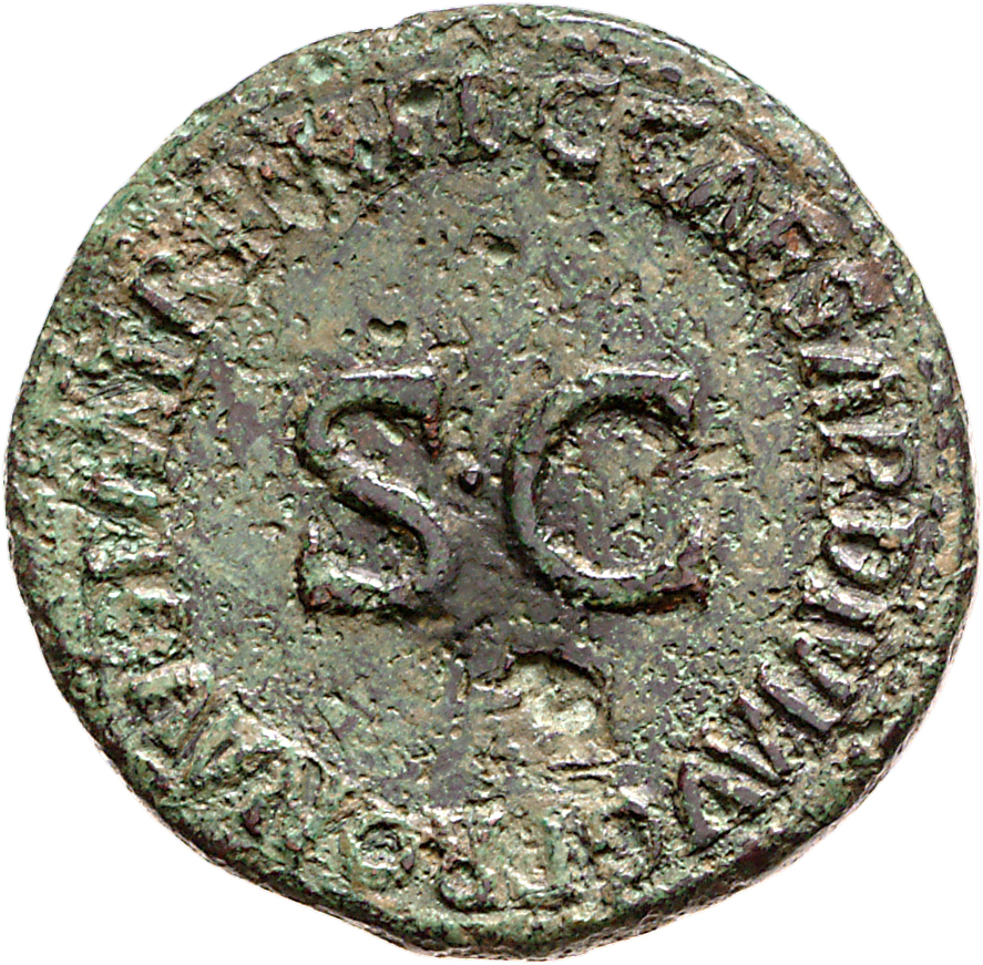 RIC I (second edition) Gaius/Caligula 43 Gaius reverse, Legend surrounding S C