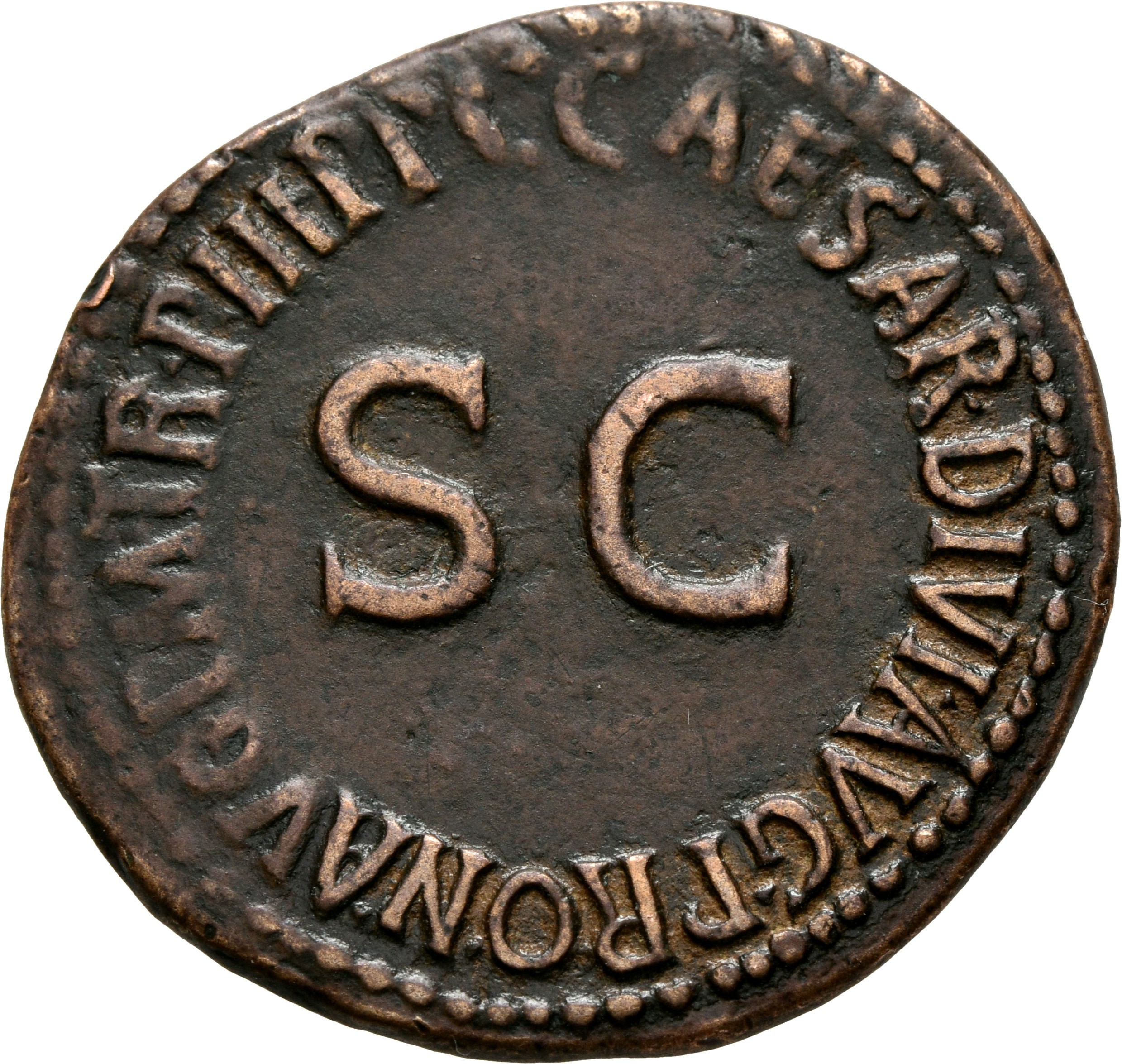 RIC I (second edition) Gaius/Caligula 43 Gaius reverse — Legend surrounding S C