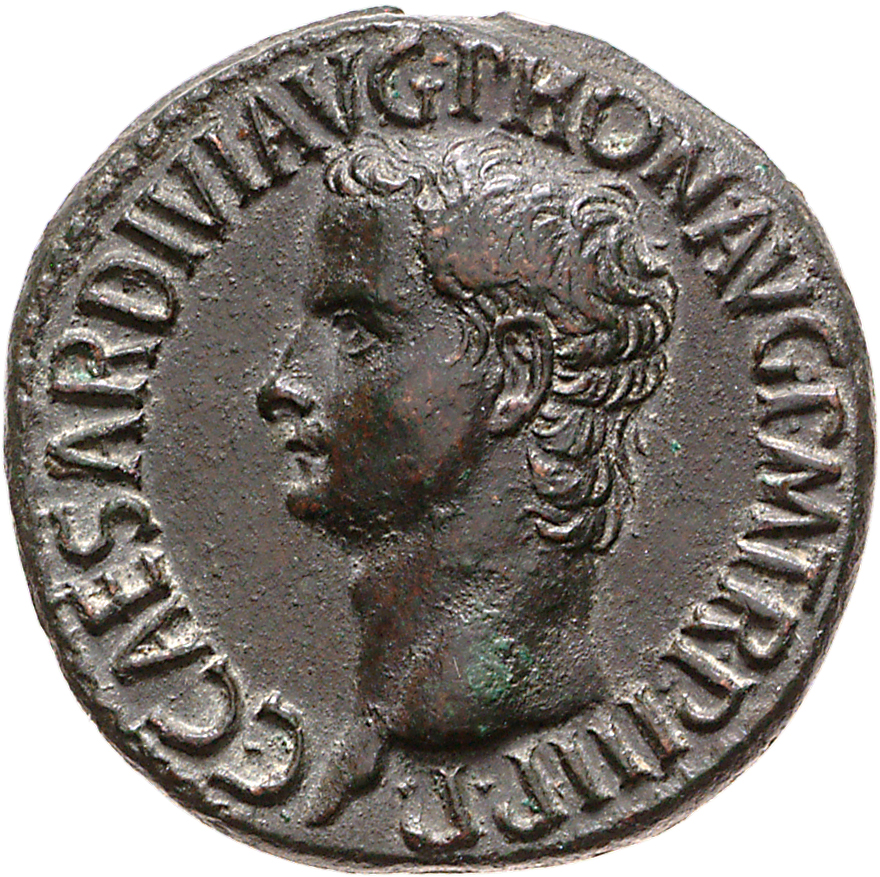 RIC I (second edition) Gaius/Caligula 47 Gaius obverse, Head of Caligula, bare, left