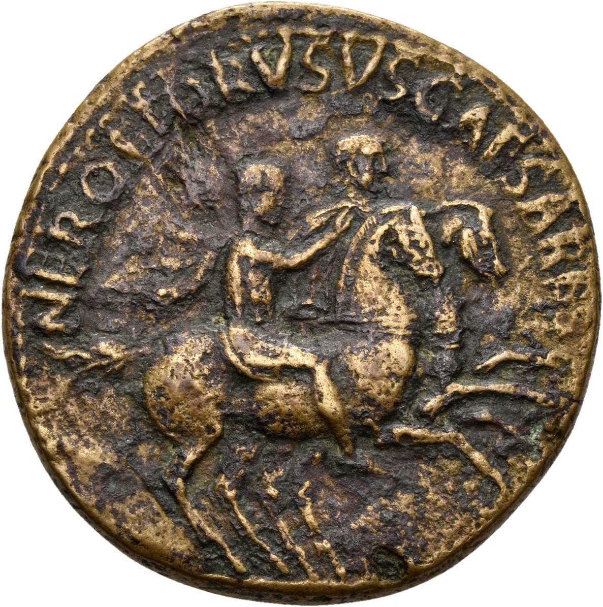 RIC I (second edition) Gaius/Caligula 49 Gaius obverse, Nero and Drusus Caesar riding right cloaks flying