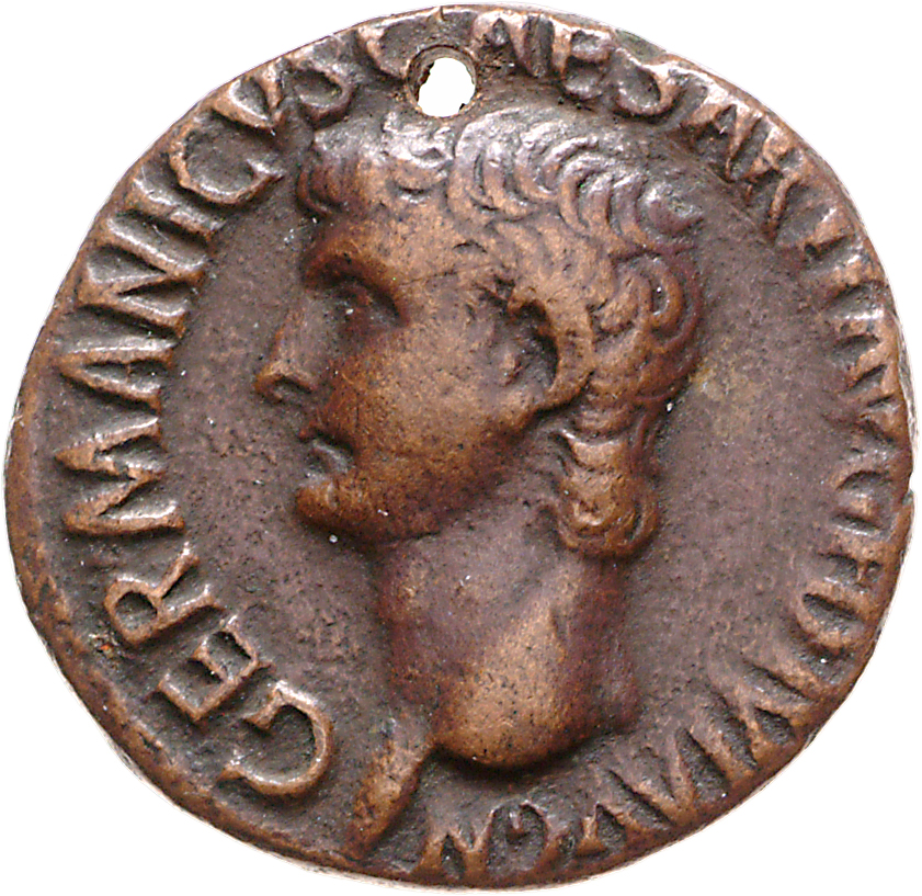 RIC I (second edition) Gaius/Caligula 50 Gaius obverse, Head of Germanicus, bare, left