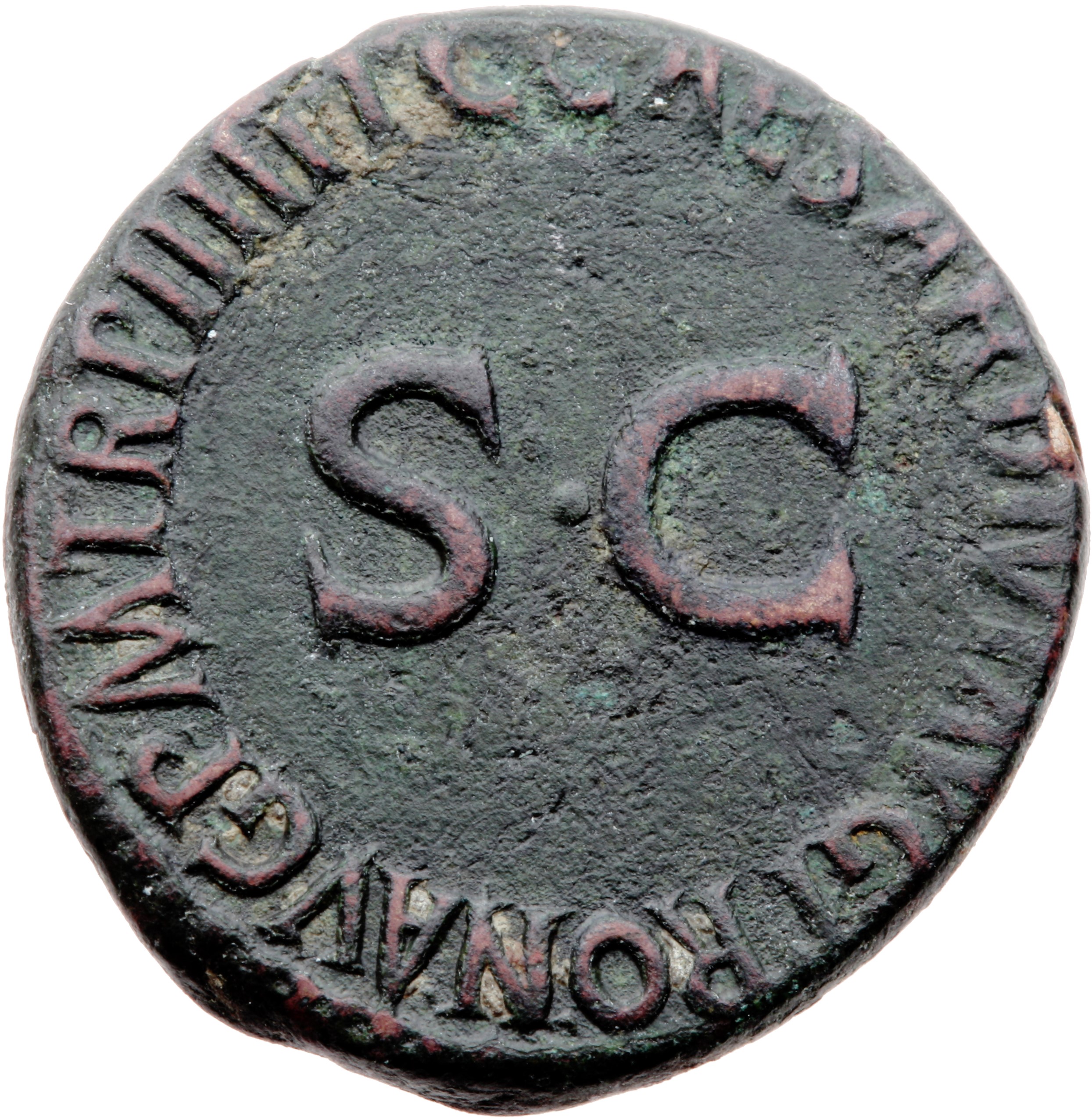 RIC I (second edition) Gaius/Caligula 50 Gaius reverse — Legend surrounding S C