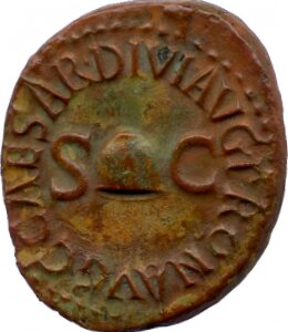 RIC I (second edition) Gaius/Caligula 52 Gaius obverse — Pileus flanked by S C