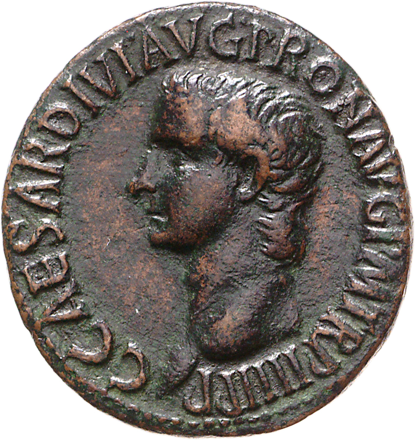 RIC I (second edition) Gaius/Caligula 54 Gaius obverse, Head of Caligula, bare, left