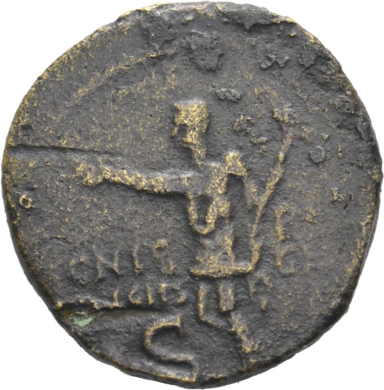RIC I (second edition) Gaius/Caligula 57 Gaius reverse — Germanicus bare-headed and cuirassed with tunic standing, left, r...