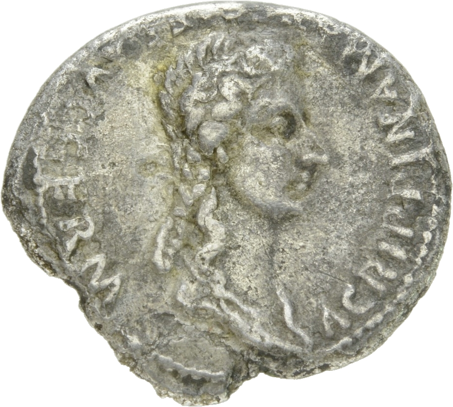 RIC I (second edition) Gaius/Caligula 8 Gaius reverse, Bust of Agrippina, draped, right; her hair is waved from brow downw...