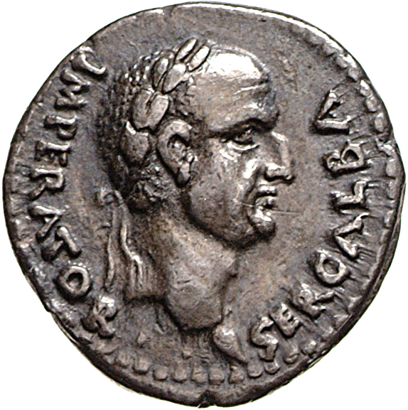 RIC I (second edition) Galba 105 Galba obverse — Head of Galba, laureate, right