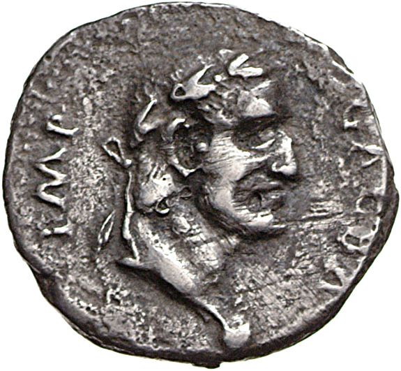 RIC I (second edition) Galba 14 Galba obverse, Head of Galba, laureate, right; globe at point of neck