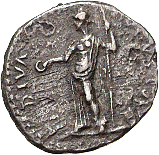 RIC I (second edition) Galba 14 Galba reverse, Livia, draped, standing left, holding patera in right and leaning left on s...