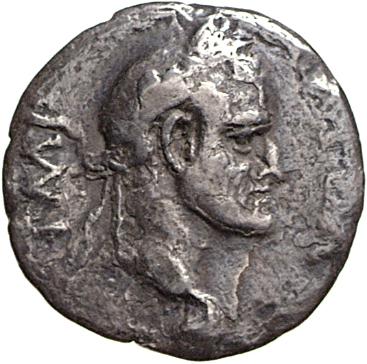 RIC I (second edition) Galba 158 Galba obverse, Head of Galba, laureate, right; globe at point of neck
