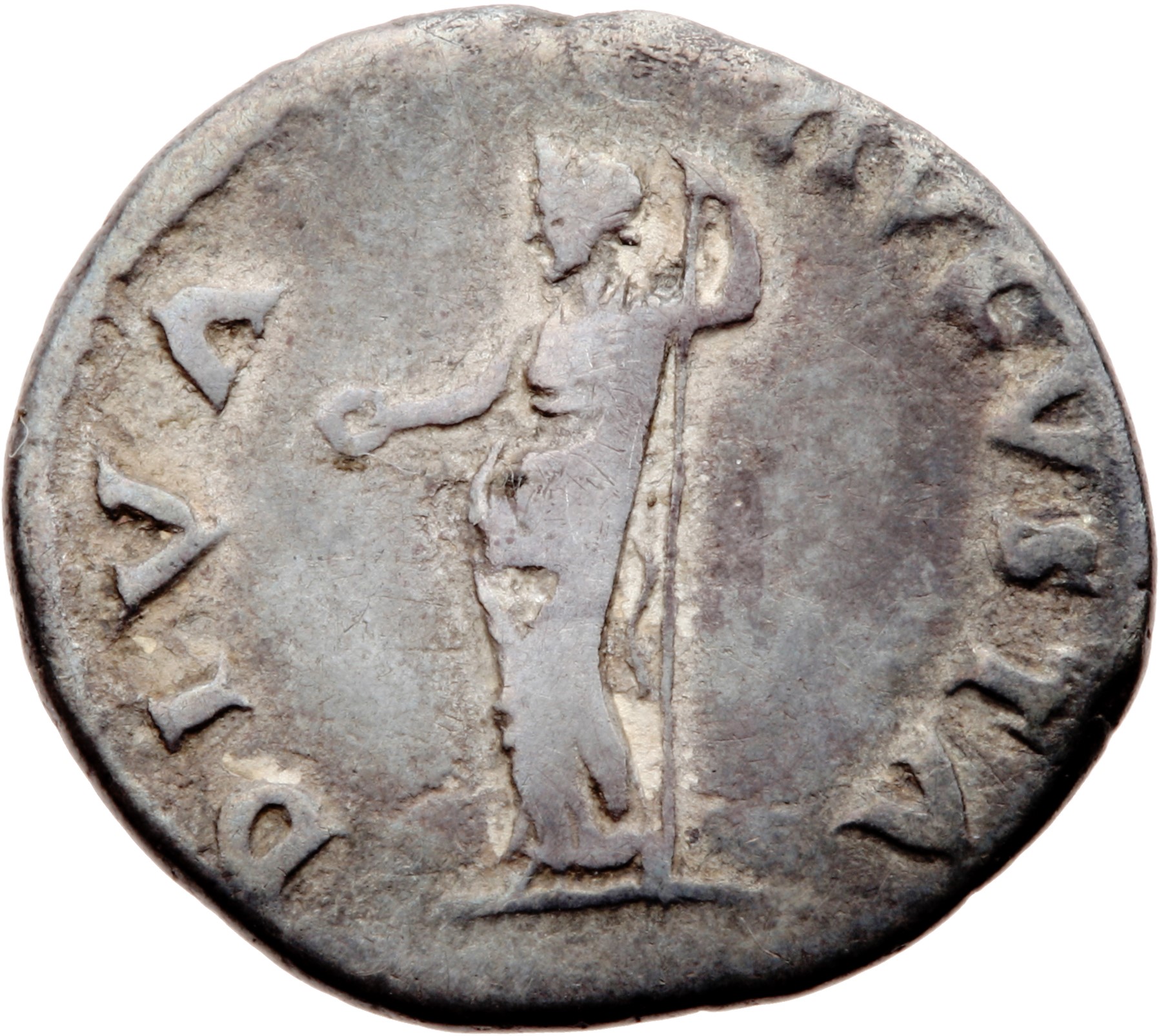 RIC I (second edition) Galba 186 Galba reverse — Livia, draped, standing left, holding patera in right and sceptre in left