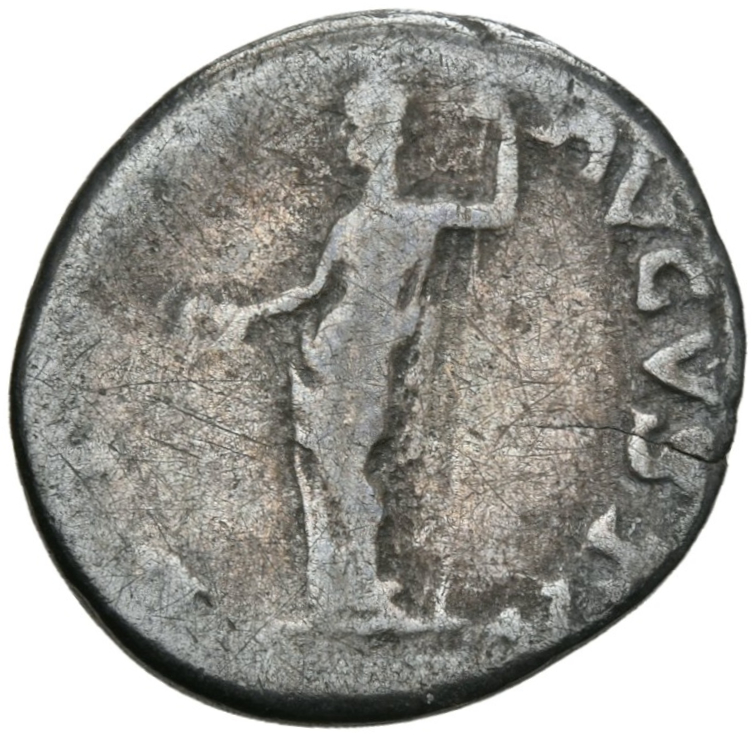 RIC I (second edition) Galba 189 Galba reverse, Livia, draped, standing left, holding patera in right and sceptre in left