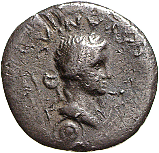RIC I (second edition) Galba 2 Galba reverse, Bust of Hispania, draped and laureate, right; two javelins behind; two corn-...