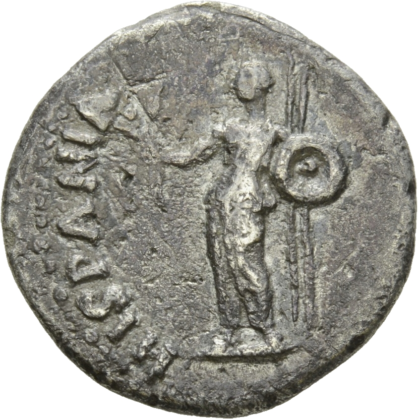 RIC I (second edition) Galba 21 Galba reverse — Hispania, draped, standing right, holding corn-ears and poppy in right and...