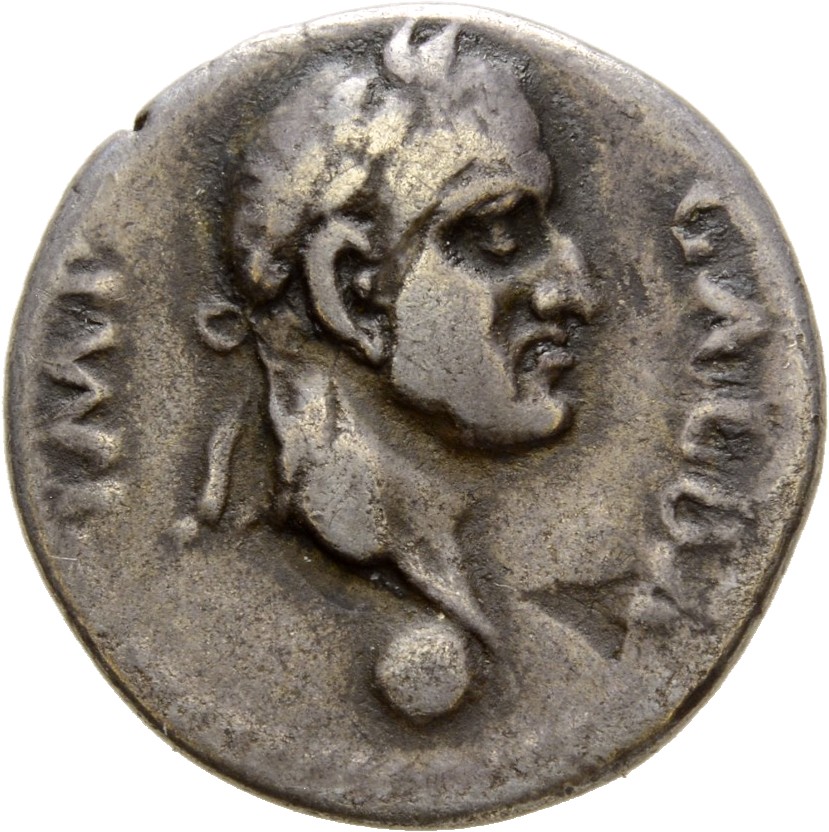 RIC I (second edition) Galba 23 Galba obverse, Head of Galba, laureate, right; globe at point of neck