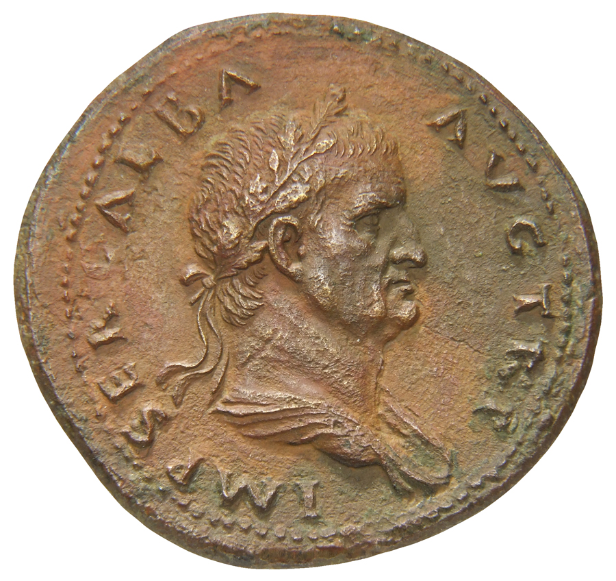RIC I (second edition) Galba 255 Galba obverse, Bust of Galba, oak-wreathed and draped, right