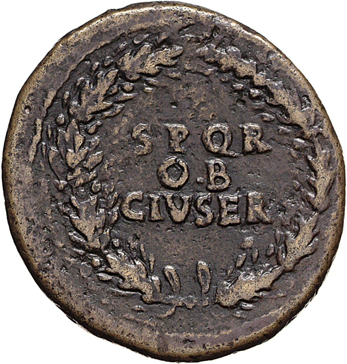 RIC I (second edition) Galba 265 Galba reverse, Legend in three lines oak-wreath
