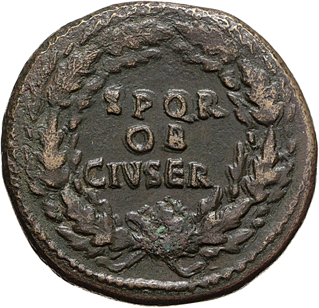 RIC I (second edition) Galba 267 Galba reverse — Legend in three lines oak-wreath