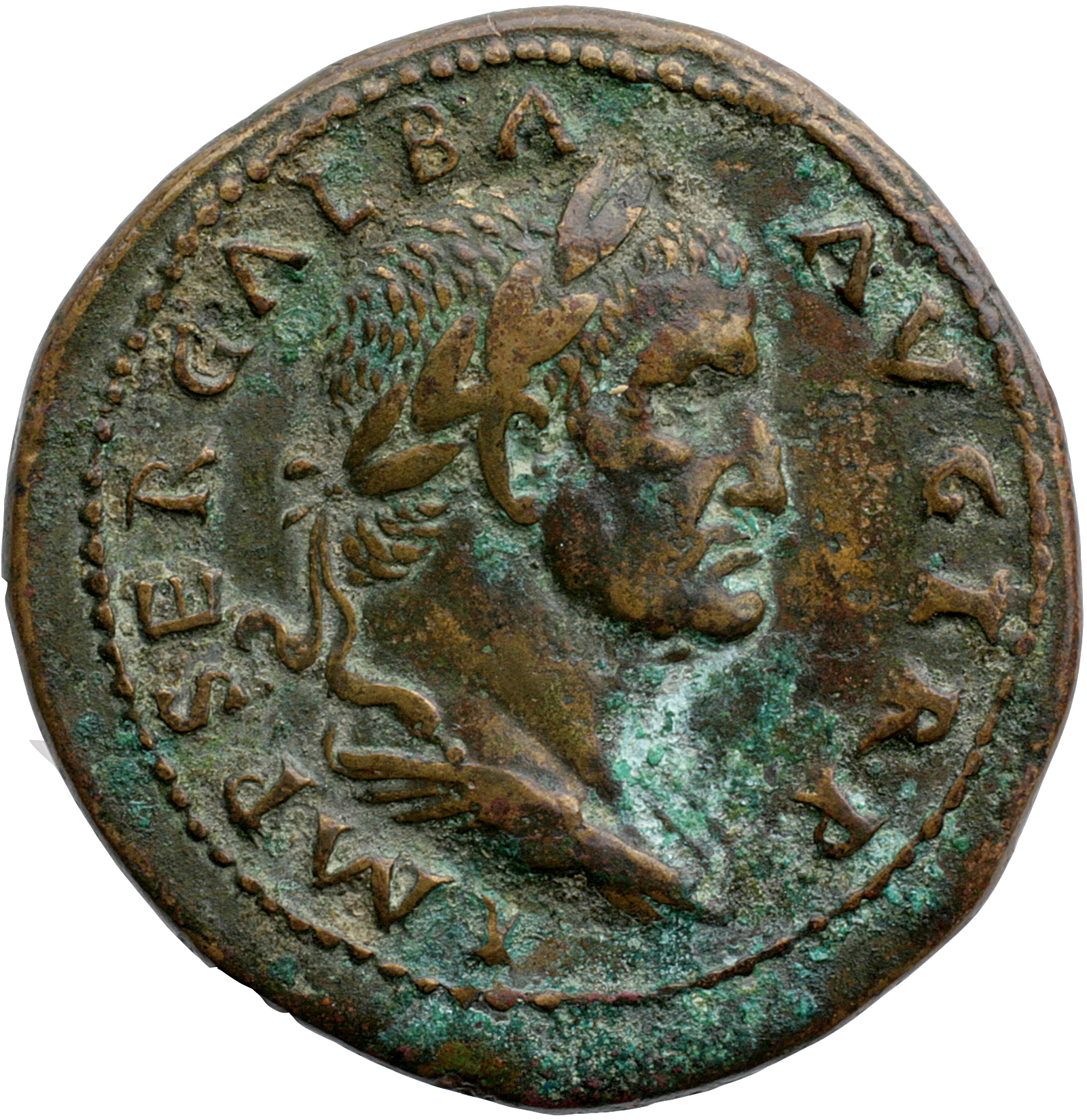 RIC I (second edition) Galba 275 Galba obverse, Head of Galba, laureate, right