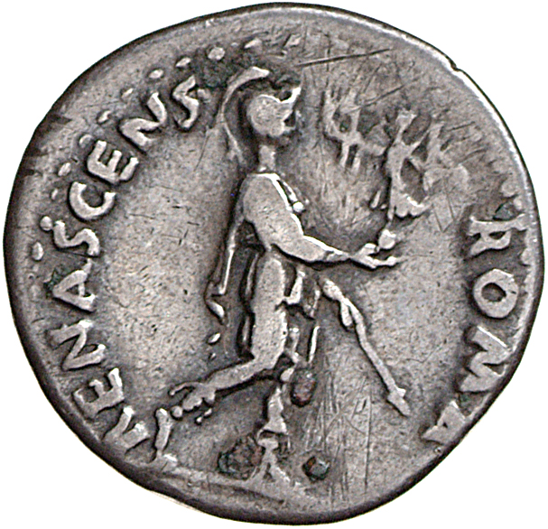 RIC I (second edition) Galba 28 Galba reverse, Roma, helmeted, in military dress, advancing right, holding Victory on glob...