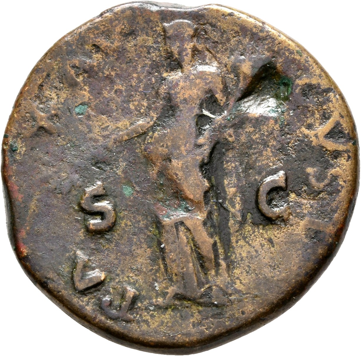 RIC I (second edition) Galba 280 Galba reverse, Pax, draped, standing left, holding branch up in right hand and cornucopia...