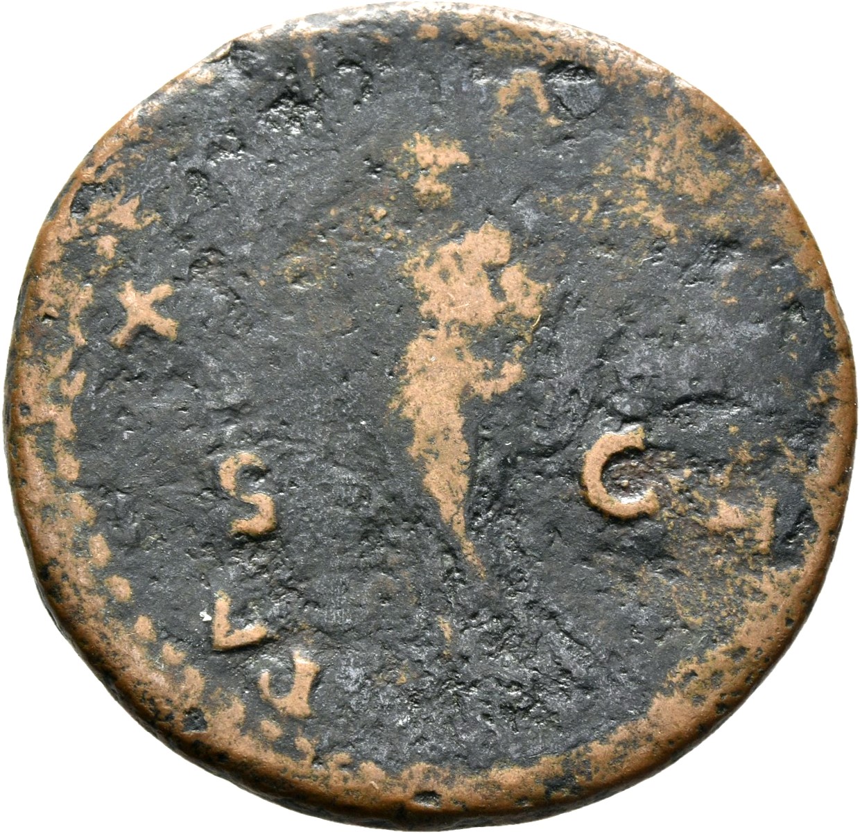 RIC I (second edition) Galba 283 Galba reverse — Pax, draped, standing left, holding branch in right and caduceus in left