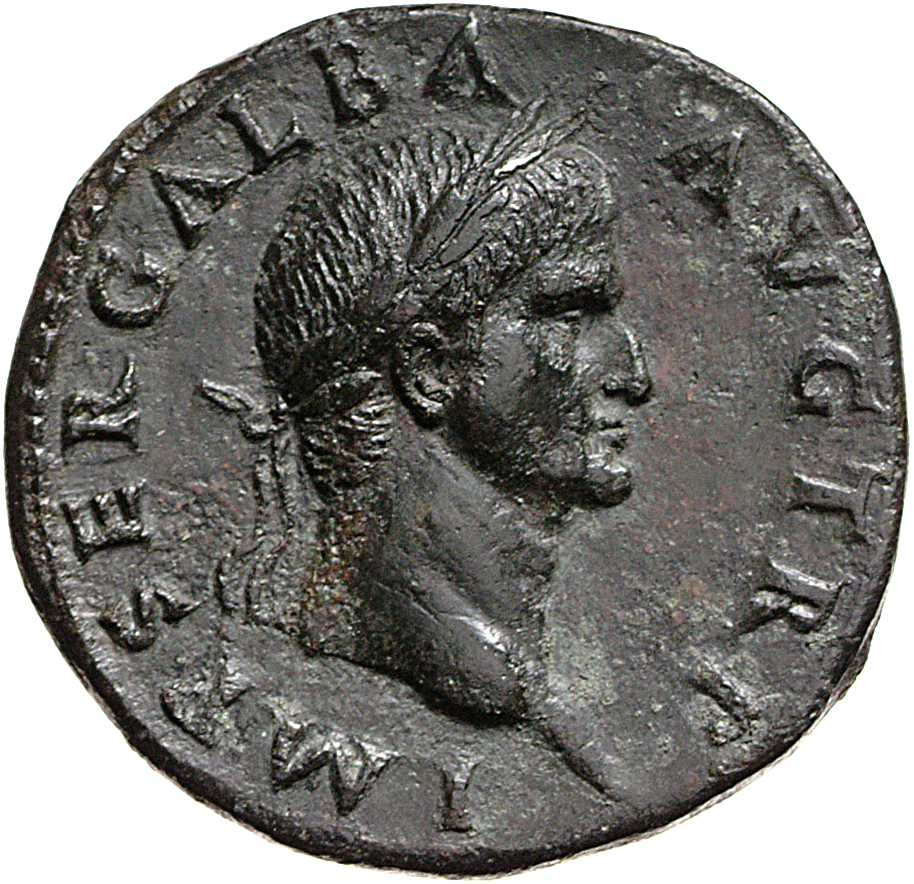 RIC I (second edition) Galba 286 Galba obverse — Head of Galba, laureate, right