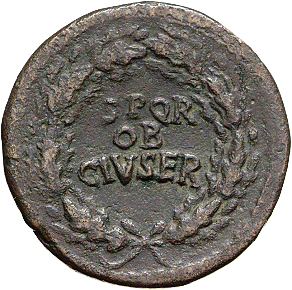 RIC I (second edition) Galba 287 Galba reverse, Legend in three lines oak-wreath