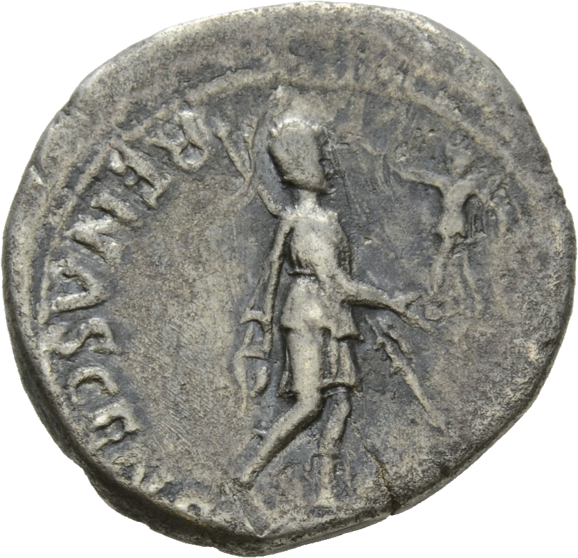 RIC I (second edition) Galba 29 Galba reverse, Roma, helmeted, in military dress, advancing right, holding Victory on glob...