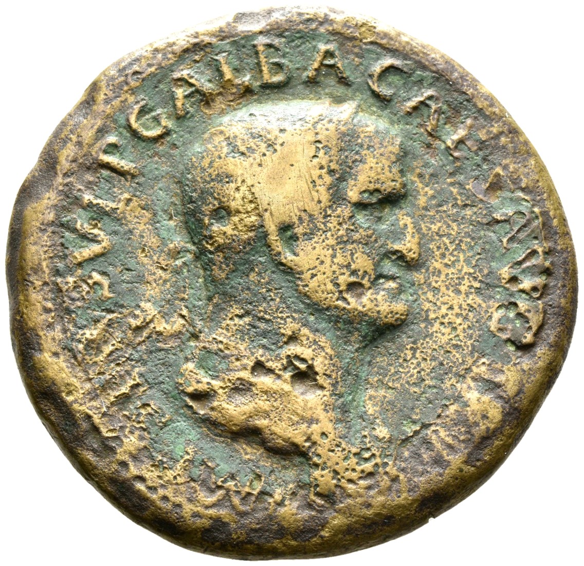 RIC I (second edition) Galba 313 Galba obverse, Bust of Galba, laureate and draped, right