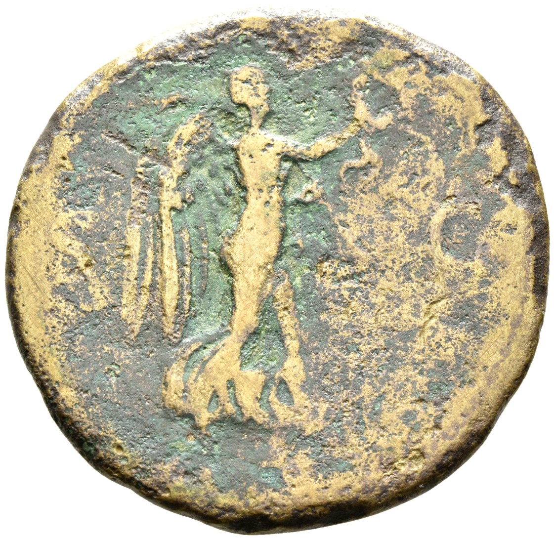 RIC I (second edition) Galba 313 Galba reverse — Victory advancing right, holding wreath in right hand and palm in left
