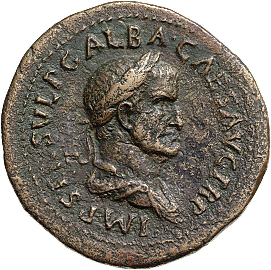 RIC I (second edition) Galba 320 Galba obverse, Bust of Galba, laureate and draped, right