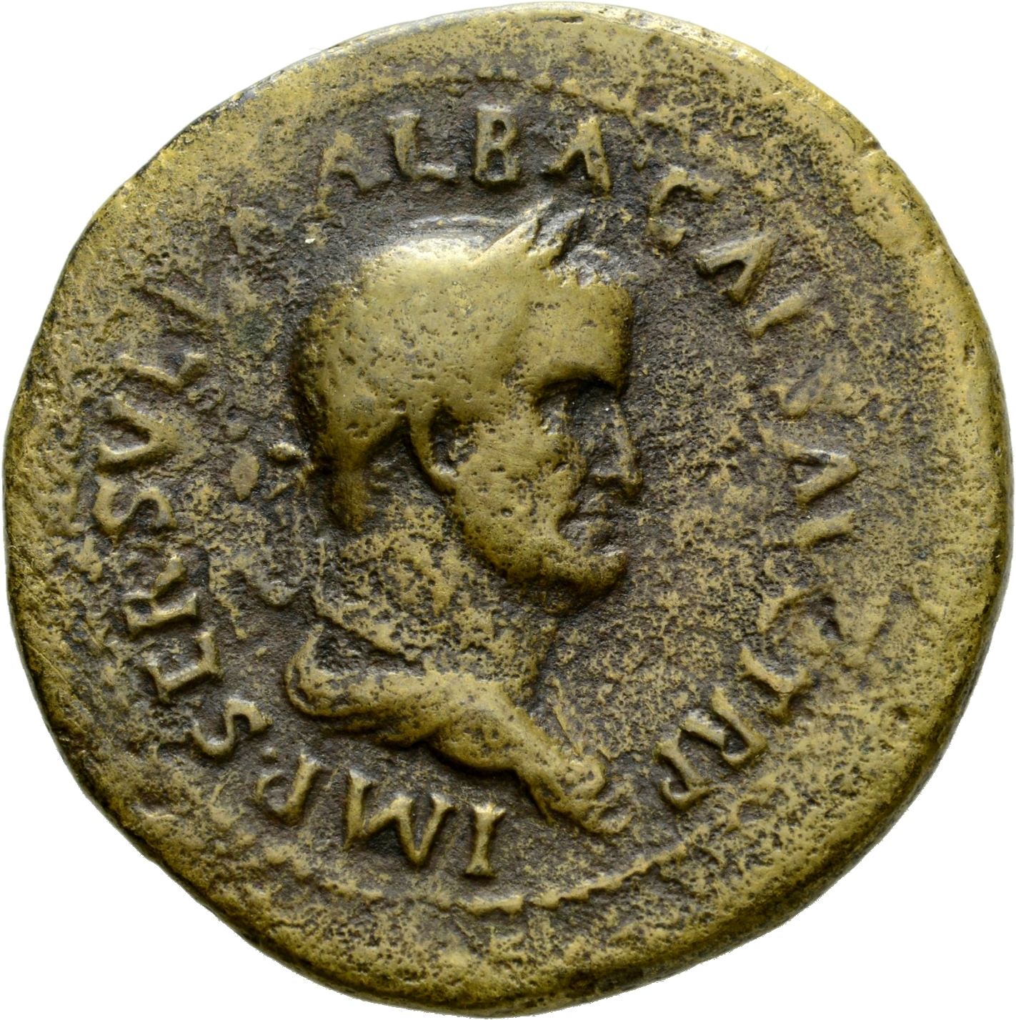 RIC I (second edition) Galba 323 Galba obverse, Bust of Galba, laureate and draped, right