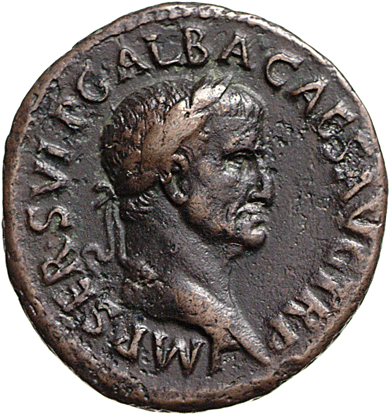 RIC I (second edition) Galba 329 Galba obverse, Head of Galba, laureate, right