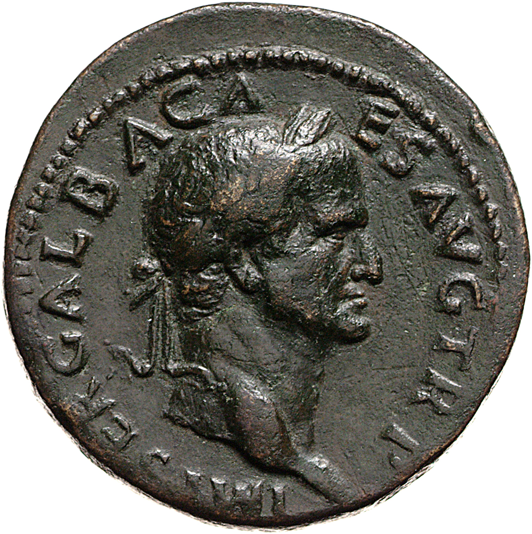 RIC I (second edition) Galba 347 Galba obverse, Head of Galba, laureate, right