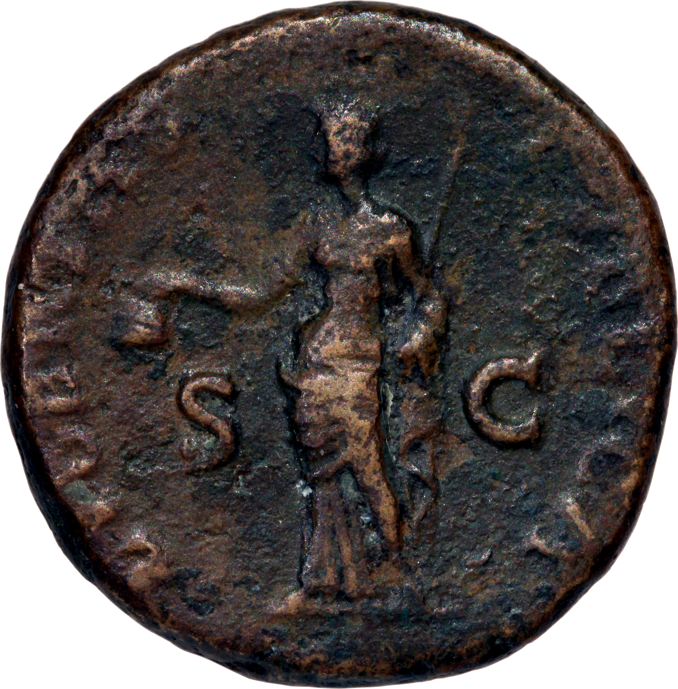 RIC I (second edition) Galba 365 Galba reverse, Libertas, draped, standing left, holding pileus in right and rod in left