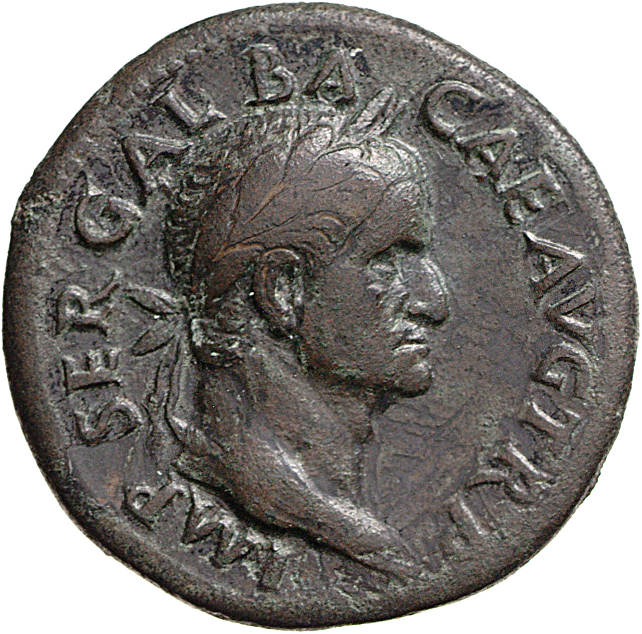 RIC I (second edition) Galba 368 Galba obverse — Head of Galba, laureate, right