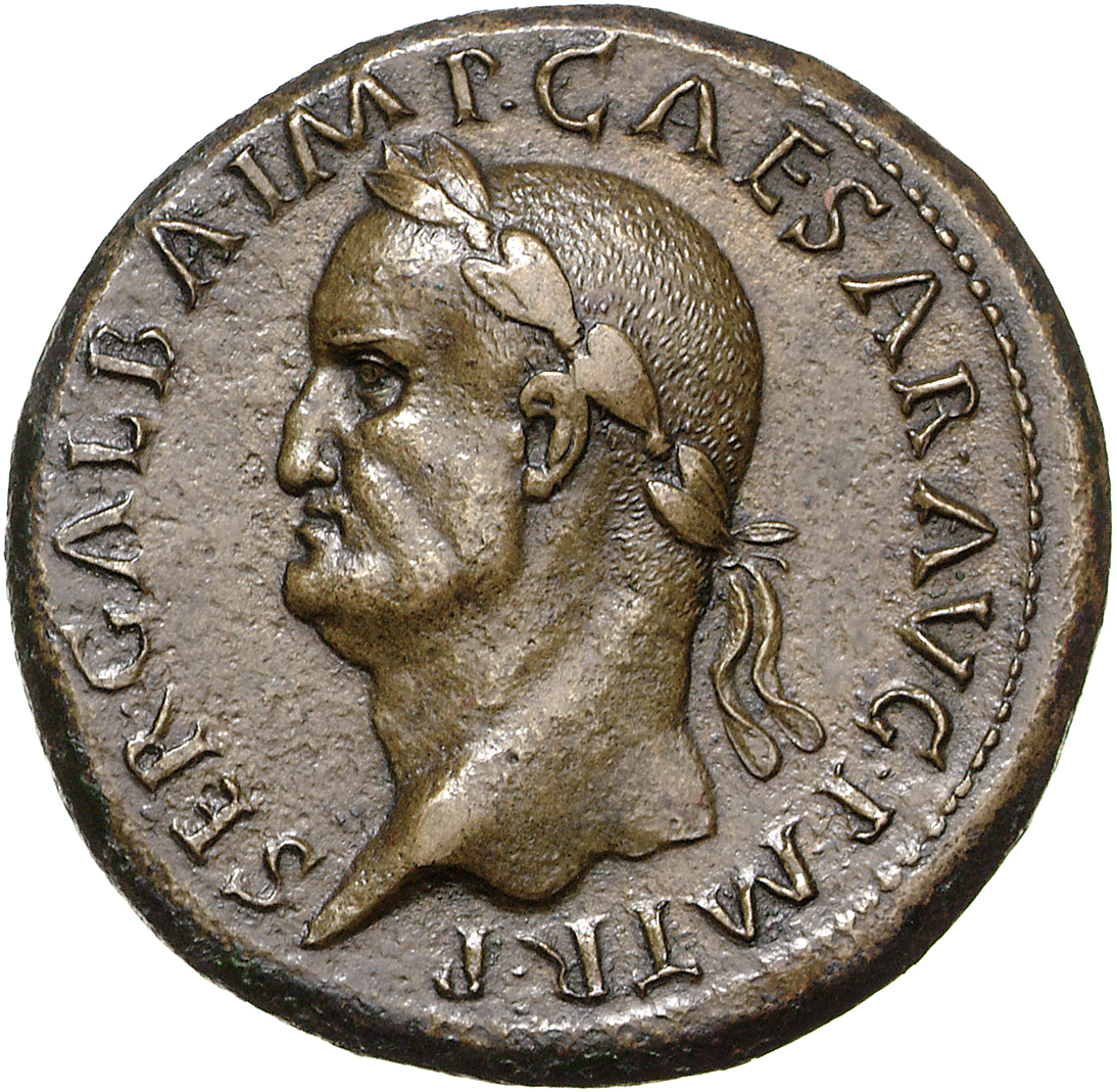 RIC I (second edition) Galba 383 Galba obverse, Head of Galba, laureate, left