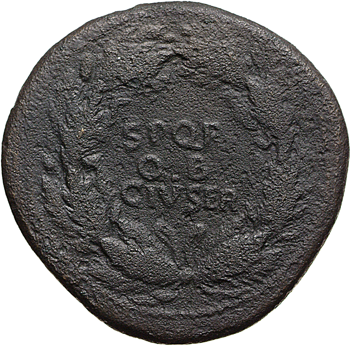 RIC I (second edition) Galba 404 Galba reverse, Legend in three lines within oak-wreath