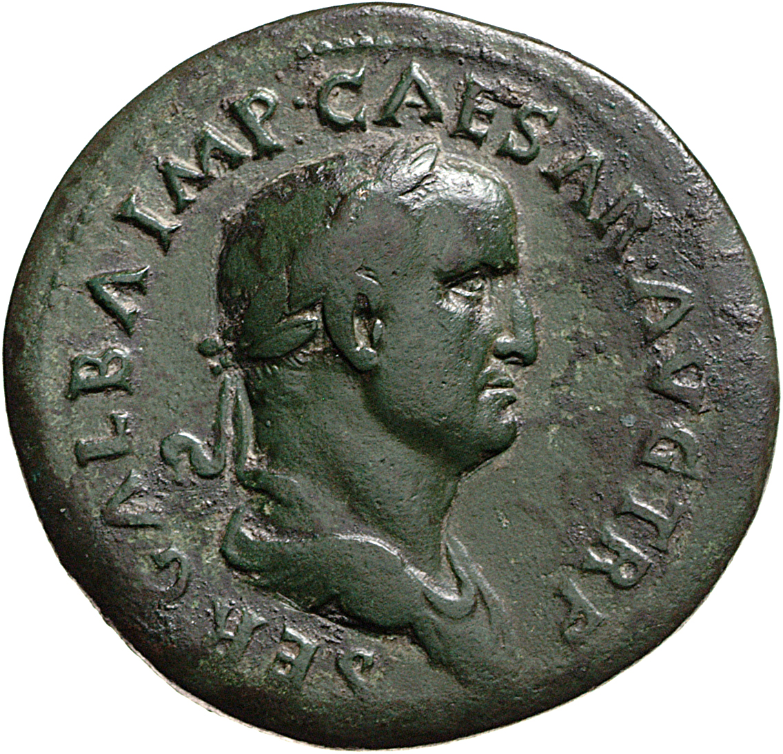 RIC I (second edition) Galba 405 Galba obverse, Bust of Galba, laureate and draped, right